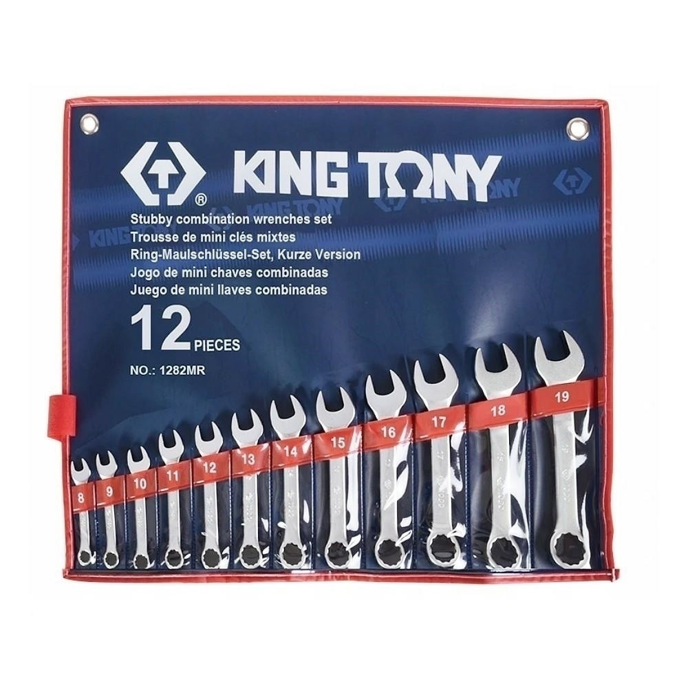 KING TONY НАБІР КОРОТКИХ ГАЙКОВИХ КЛЮЧІВ 8-19мм / 12 шт.