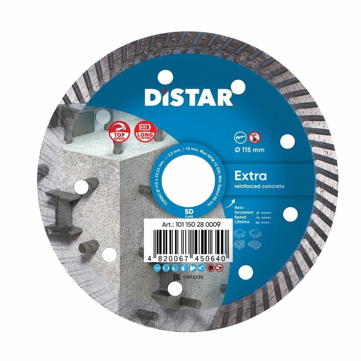 DISTAR АЛМАЗНИЙ КЛИЗОК EXTRA 115 x 2,2 x 22,23 мм TURBO
