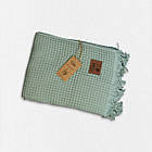 Покривало бавовняне з бахромою Sikel 210×240 см, Туреччина Carel Yesil колір зелений