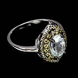 Каблучка. Натуральний аквамарин і сапфір. Срібло 925., фото 2