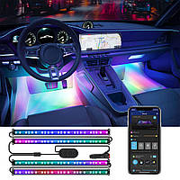 Govee Набір розумного підсвічування для автомобіля H7090 Interior Car Lights, RGBIC, Bluetooth, чорний