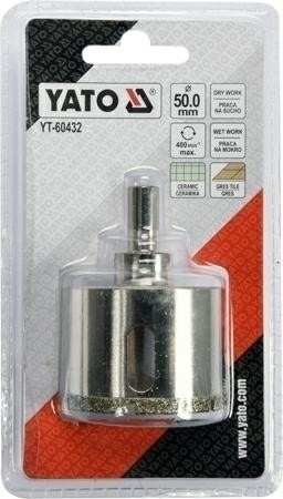 КОРОНКА YATO З АЛМАЗНИМ ПОКРИТТЯМ 50 мм, фото 1