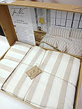 Постільна білизна з льону натуральна 200 на 220 см євро розмір The Nile бежева, фото 2