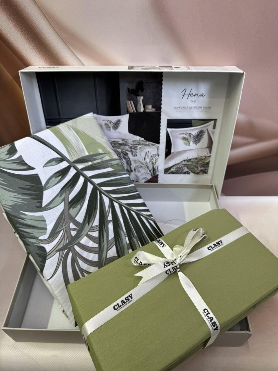 Постільна білизна ранфорс люкс євро розмір 200 на 220 см Clasy Hena, фото 1