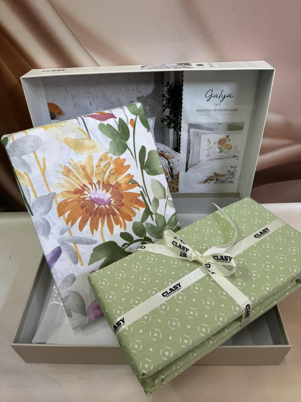 Постільна білизна ранфорс люкс євро розмір 200 на 220 см Clasy Galya, фото 1