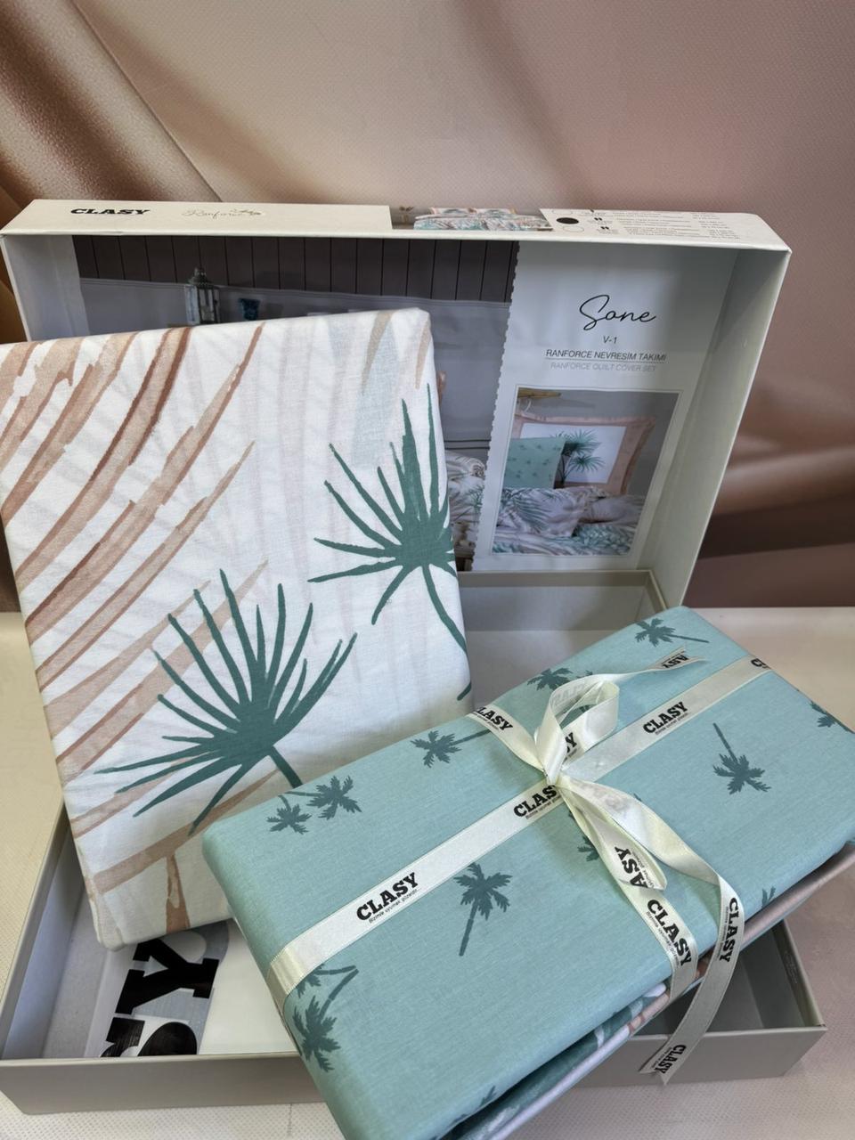 Постільна білизна ранфорс люкс євро розмір 200 на 220 см Clasy Sone, фото 1