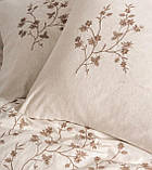 Постільна білизна люкс із льону натуральна 200 на 220 см євро розмір Cotton Box Hemera, фото 2