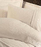 Постільна білизна люкс із льону натуральна 200 на 220 см євро розмір Cotton Box Forbes, фото 6