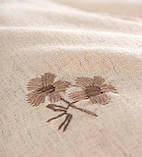 Постільна білизна люкс із льону натуральна 200 на 220 см євро розмір Cotton Box Arie, фото 2