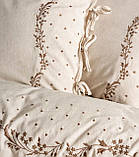 Постільна білизна люкс із льону натуральна 200 на 220 см євро розмір Cotton Box Pelias, фото 2