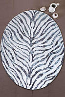 Килимок овальної форми з ворсом для ванної кімнати спальні або кухні HC&W розмір 120 на 90 см