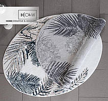 Килимок овальної форми з ворсом для ванної кімнати спальні або кухні HC&W розмір 120 на 90 см