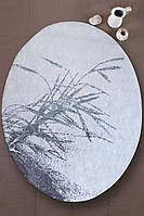 Килимок овальної форми з ворсом для ванної кімнати спальні або кухні HC&W розмір 120 на 90 см