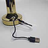 Світлодіодна настільна лампа на акумуляторі, бездротовий світильник-нічник Золотистий AND-3380-Gold, фото 5