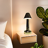 Світлодіодна настільна лампа на акумуляторі, бездротовий світильник-нічник Золотистий AND-3380-Gold, фото 7