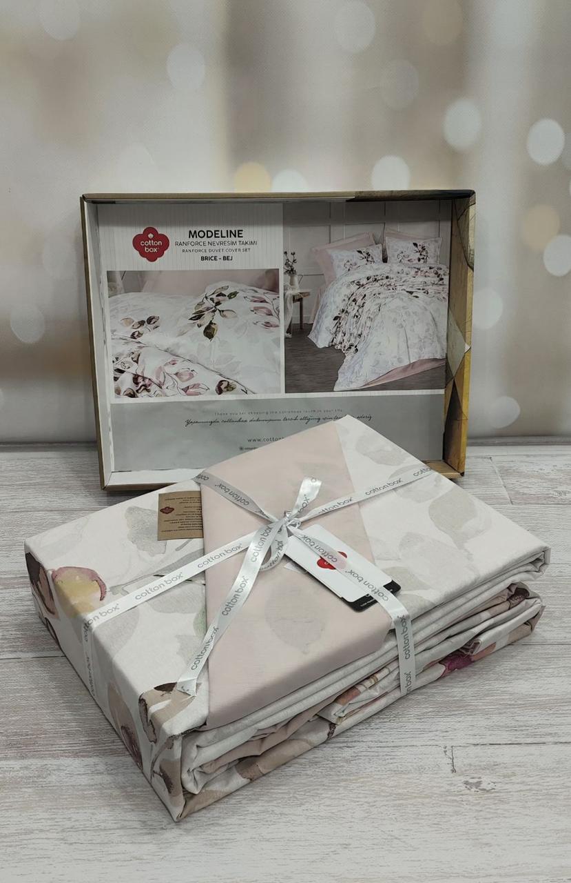 Постільна білизна ранфорс євро розмір 200 на 220 см Cotton box Modeline Brice, фото 1