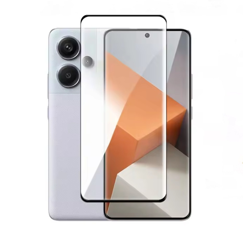 Загартоване захисне скло на смартфон Xiaomi Redmi Note 14 Pro Plus 5G / Чорна рамка