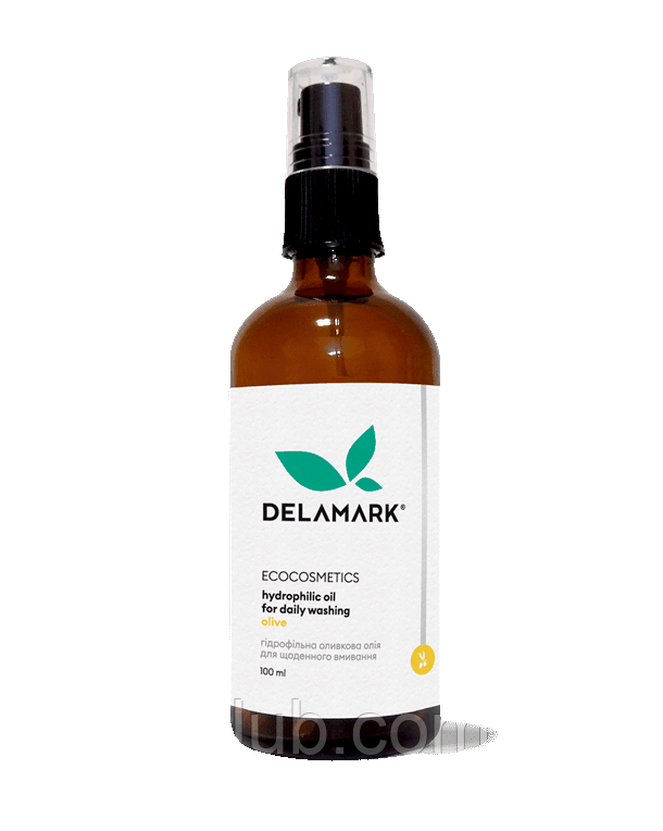 DeLaMark Гідрофільна олія для вмивання на основі оливкової олії з розмарином і лавандою 100мл.
