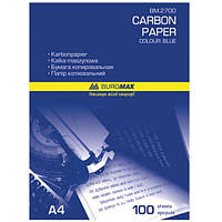 Папір копіювальний Buromax 2700 синій А4 100 листів (копірка)
