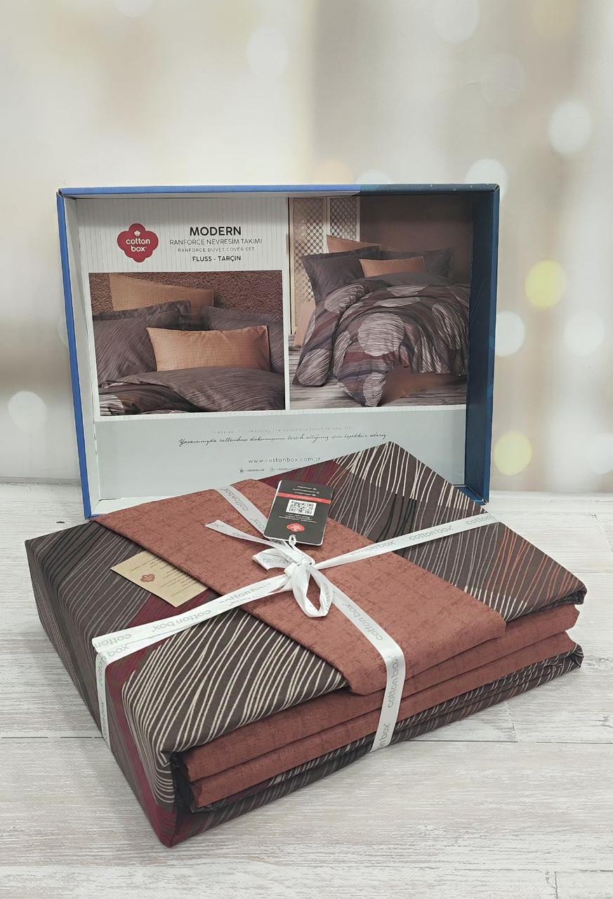 Постільна білизна ранфорс євро розмір 200 на 220 см Cotton box Modern, фото 1