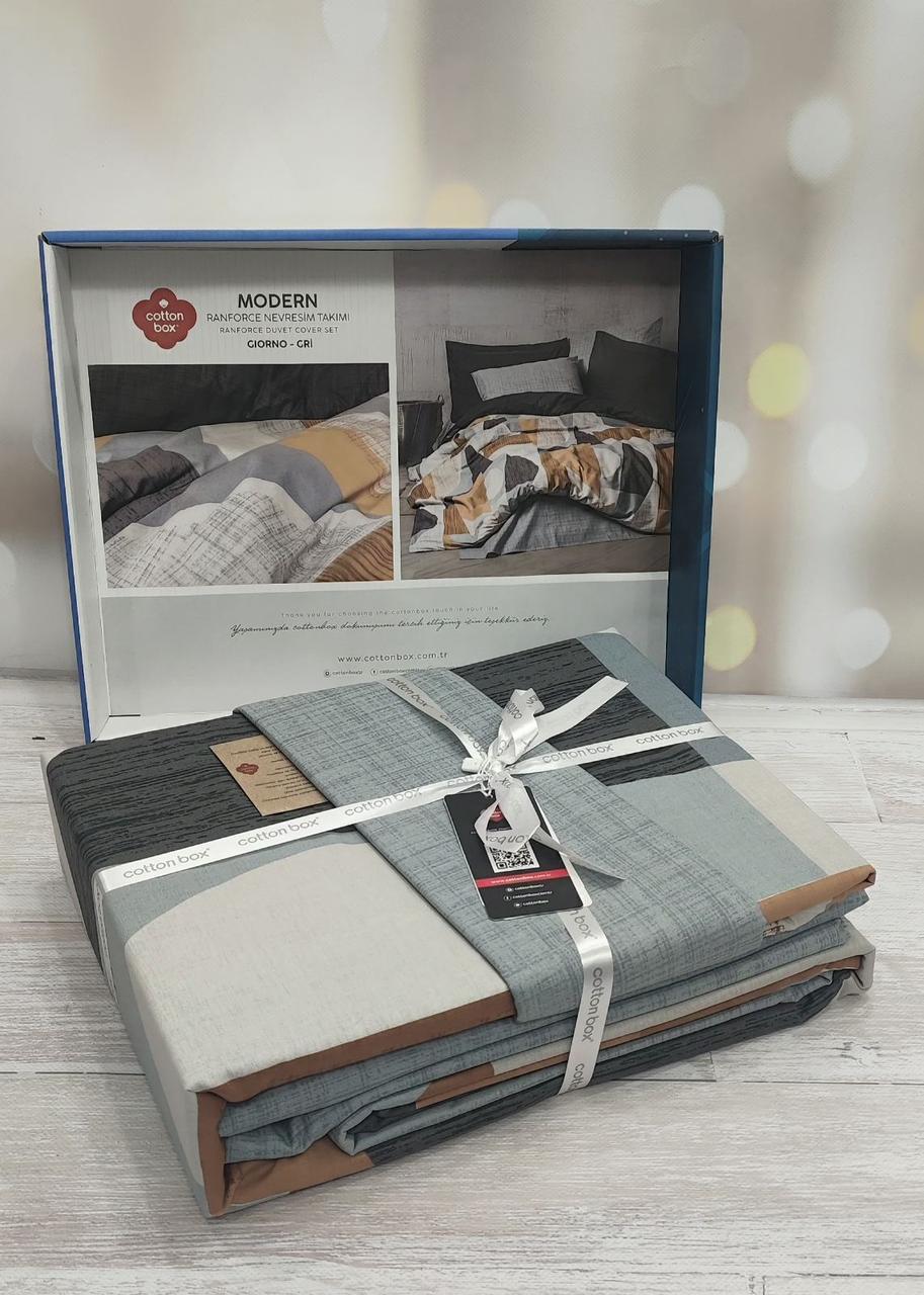 Постільна білизна ранфорс євро розмір 200 на 220 см Cotton box Modern Giorno, фото 1