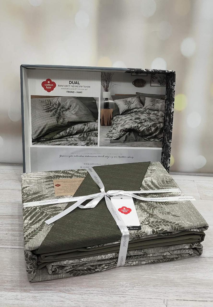 Постільна білизна ранфорс євро розмір 200 на 220 см Cotton box Dual Frond, фото 1