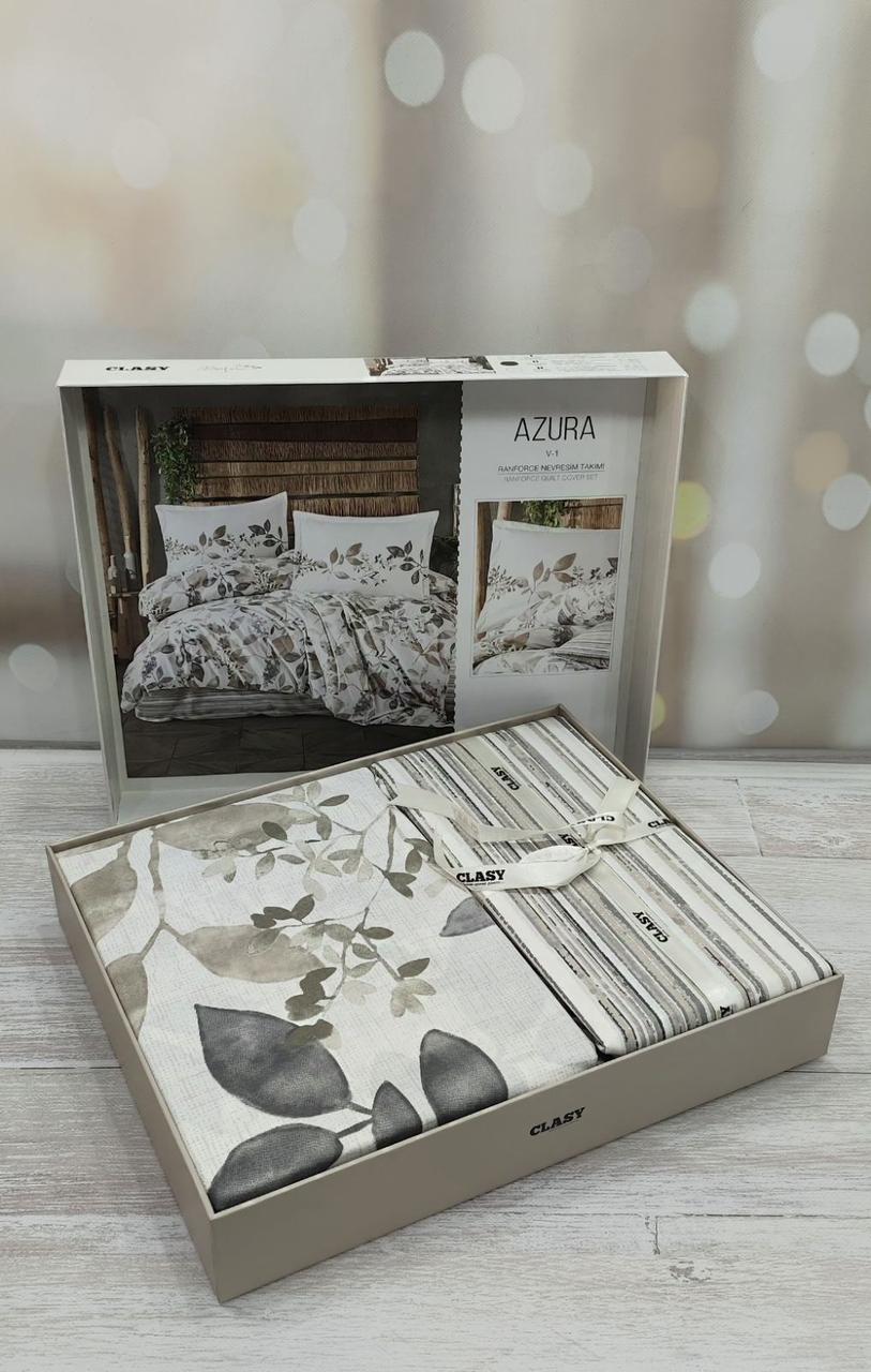 Постільна білизна ранфорс сімейний розмір Clasy Azura, фото 1