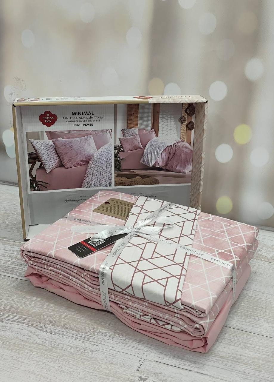 Постільна білизна з простирадлом на гумці ранфорс євро розмір Cotton Box Best, фото 1