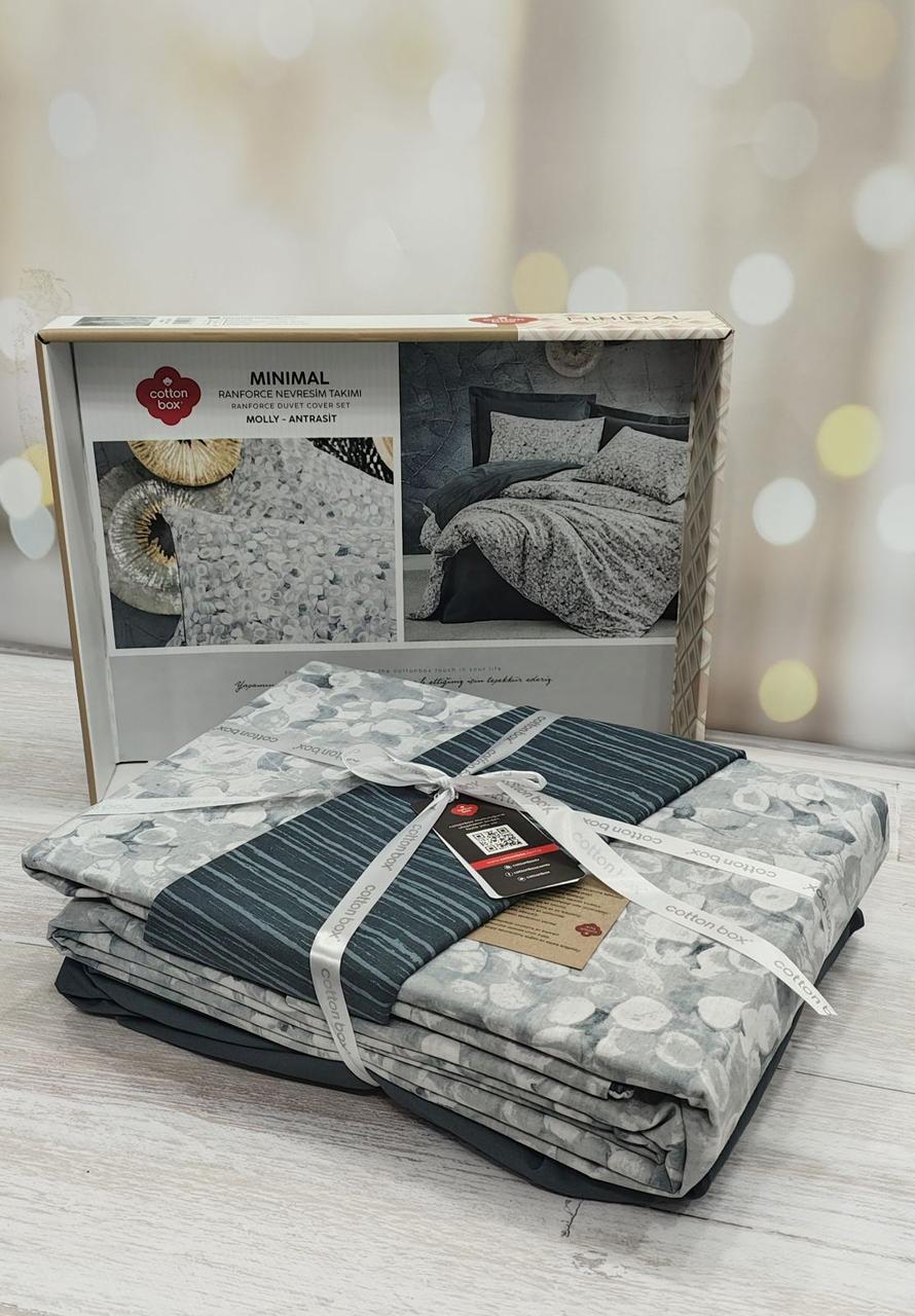 Постільна білизна з простирадлом на гумці ранфорс євро розмір Cotton Box Molly, фото 1