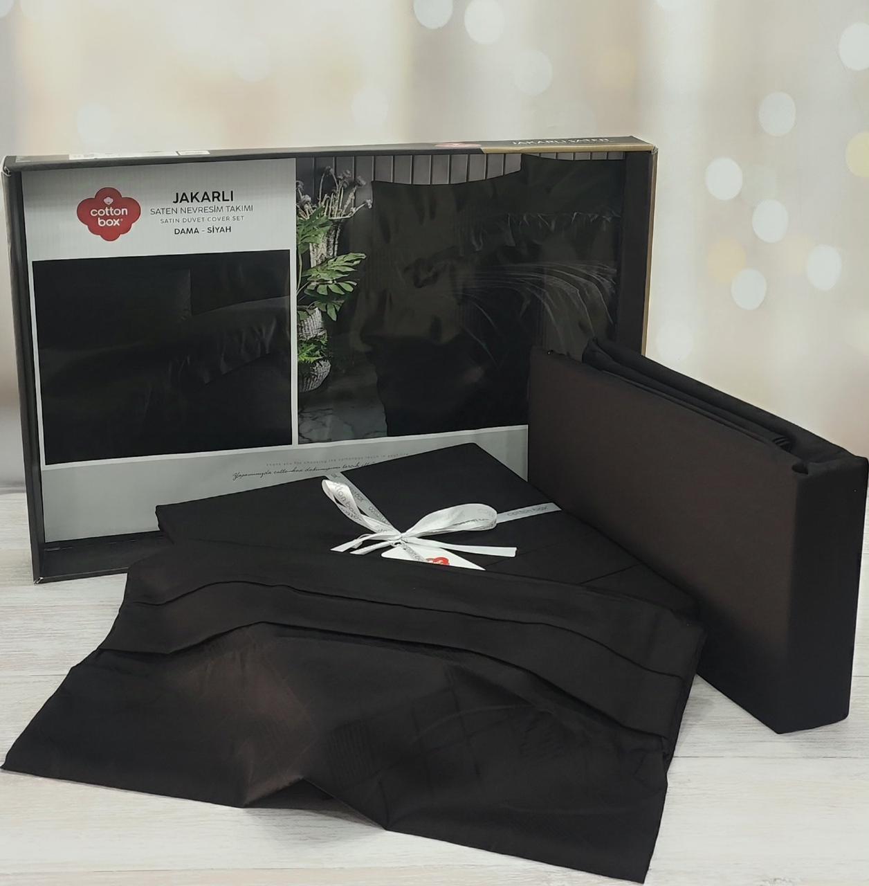 Постільна білизна сатин жакард євро розмір Cotton Box Dama, фото 1