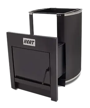 Піч каменка для сауни та лазні Heat 30 з виносом на дровах, фото 1