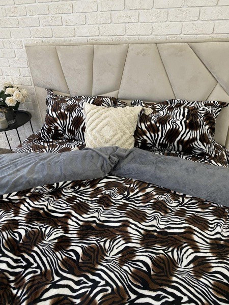 Плюшева постільна білизна євро розмір Colorful Home 09, фото 1