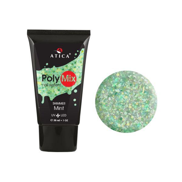 Полігель Atica Polymix Mint shimmer, 30 грам