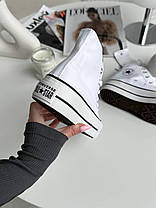 Жіночі кеди Converse Hight Chuck Taylor Platform White Конверс високі на платформі білі текстиль, фото 6