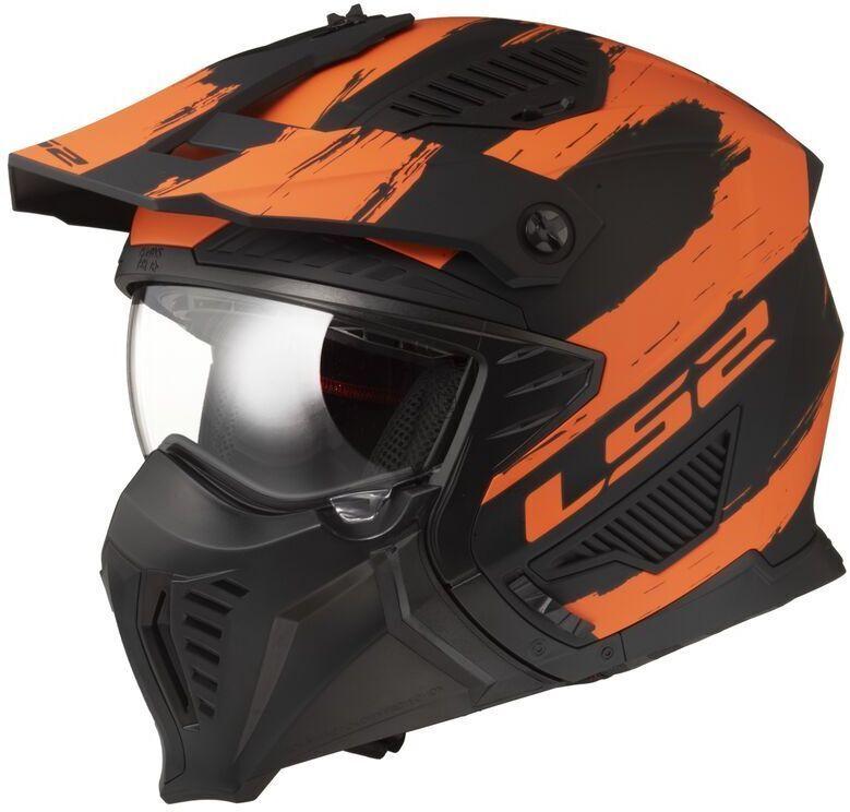 Мотошолом LS2 OF606 Drifter Drifter Mud Matt Black Orange