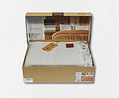 Покривало бавовняне з бахромою Sikel 210×240 см, Туреччина Carla A. Gri колір білий