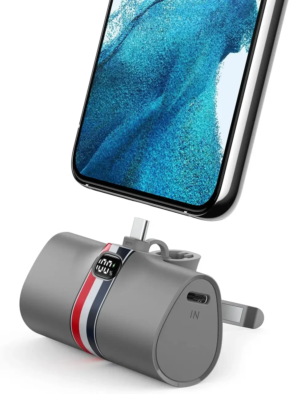 VIYISI W0562 USB Type C, мініповербанк 5000 мАч, зарядний пристрій 20 Вт зі складаною підставкою