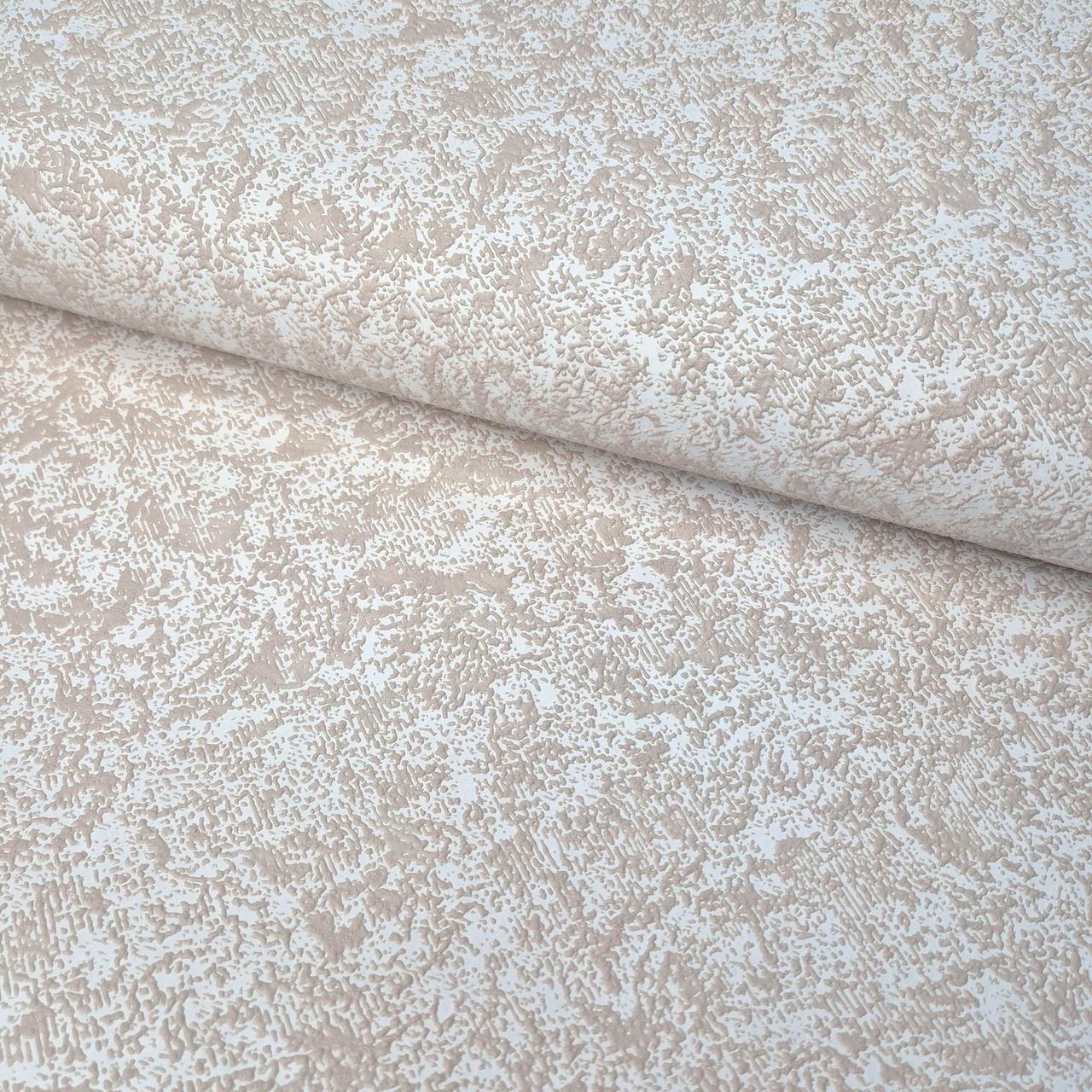 Шпалери вінілові 10.05 × 1.06 м Слов’янські шпалери 1253-01,однотонні бежеві у вітальню, спальню, коридор, офіс, дитячу кімнату, фото 1