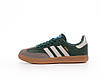 Жіночі кросівки Adidas Samba Green Beige Зелені Кеди Адідас Самба повсякденні шкіра замша демісезон, фото 5