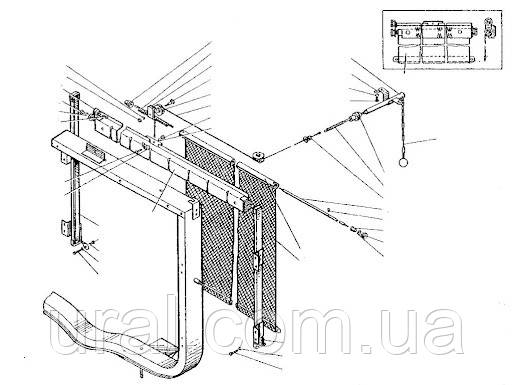 Напрямна штори права в зборі для УРАЛ 375-1310360, фото 1