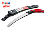 Пила садова ручна вигнута Sagawata, лезо 270 мм, 9 TPI, з чохлом із японської сталі, фото 4
