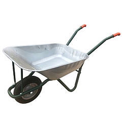 Тачка садово-будівельна Dozer 90л/180кг одноколісна литі колеса