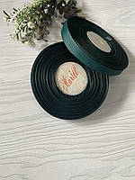 Стрічка репсова 1см Смарагдова темна (за рулон 22.5 метри), Р09-49-22