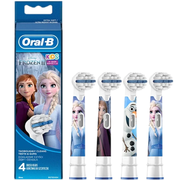 Насадка для електричної зубної щітки Oral-B Kids Stages Power EB10 Frozen (Крижане серце) White (4 шт.)