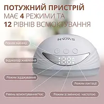 Молоковідсмоктувач електричний подвійний Swan Baby Smart Lacto X2 Hands Free портативний для зціджування молока, фото 3