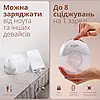 Молоковідсмоктувач електричний потужний тихий Swan Smart Lacto X2 210мл з ефектом масажу портативний білий, фото 8