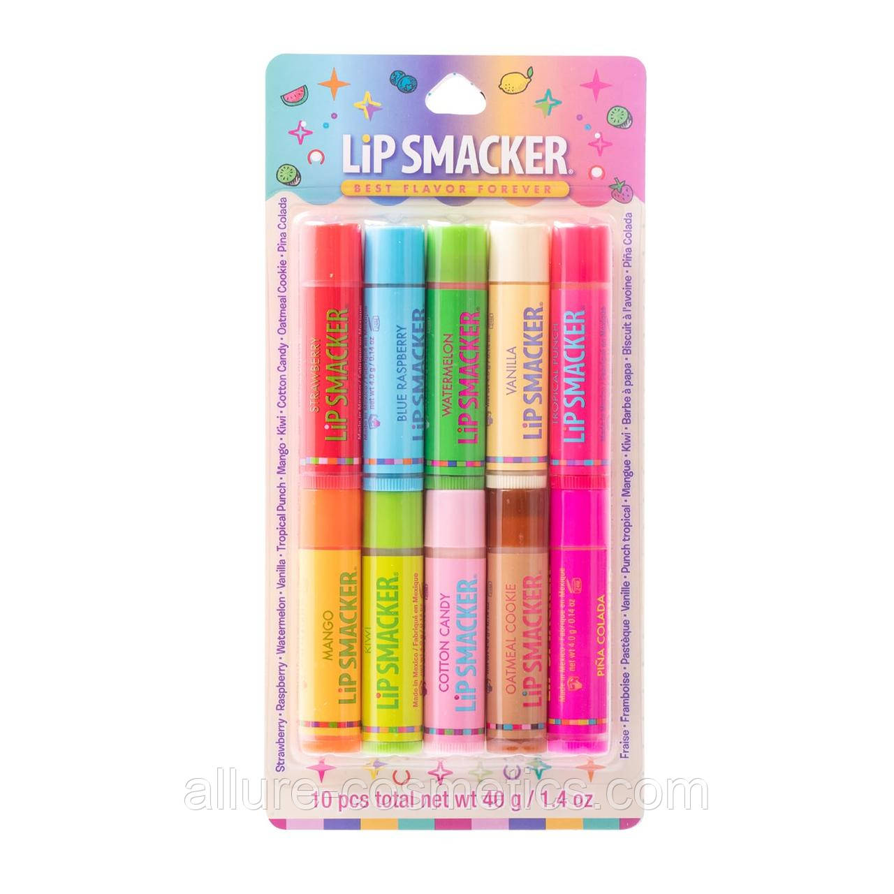 Бальзам для губ Серія "Найкращі запахи" Lip Smacker Best flavor forever асортименті 10 шт.