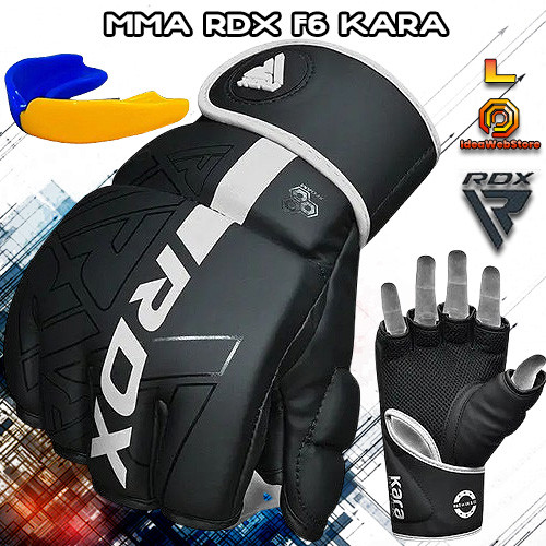 Рукавички для ММА змішаних єдиноборств рукопашного бою RDX F6 KARA Matte Red розмір L