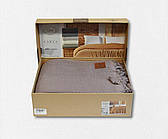 Покривало бавовняне з бахромою Sikel 210×240 см, Туреччина Carla Murdum колір бузковий