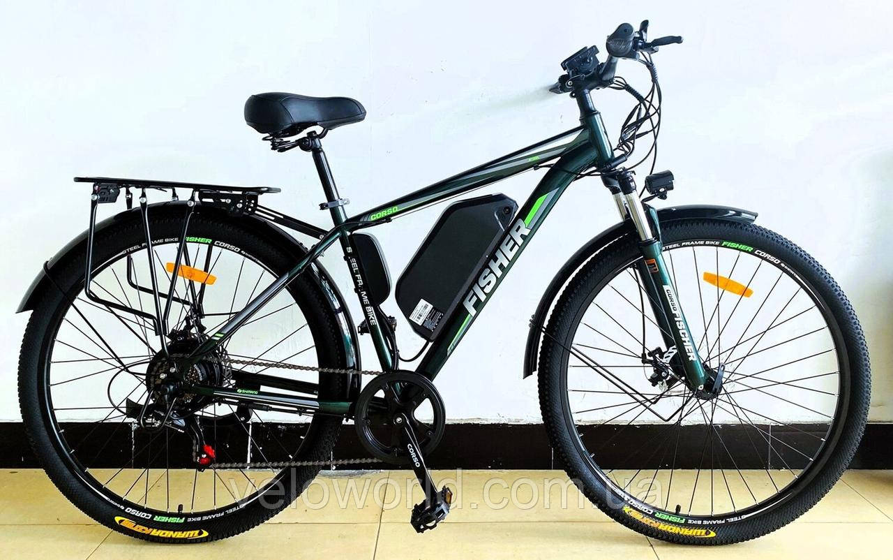 Електровелосипед 29" дюймів Corso Fisher FH-21012 (1) двигун 500W, акум. 48V15Ah, Shimano 7 швидкостей, у коробці